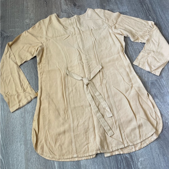 Original Anthony Small Womens Tan Long Tunic Blouse - Picture 7 of 8